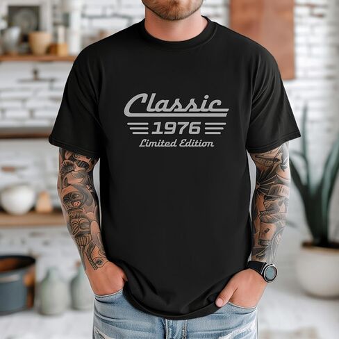Custom Classic Dad Shirt, Personalized for Dad, Vintage Limited Edition Birthday Tee for Men Multi in Saudi Arabia