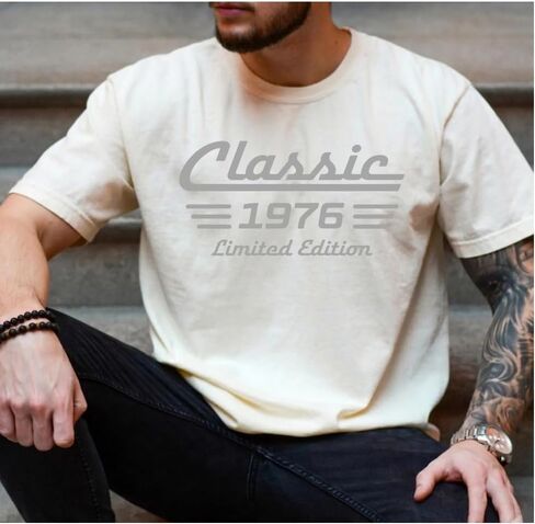 Custom Classic Dad Shirt, Personalized for Dad, Vintage Limited Edition Birthday Tee for Men Multi in Saudi Arabia