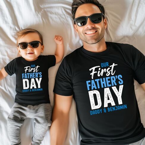 First Fathers Day Shirt Dad and Baby Matching Outfit Our First Fathers Day Daddy and Me Set New Dad Gift from Daughter 2026 Multicolor in Kuwait