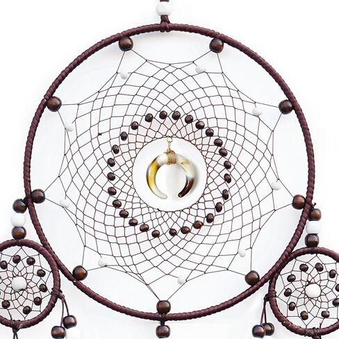 Dream Catchers for Adults,Large Dream Catchers for Bedroom,Brown Boho Dream Catcher Wall Decor Tree of Life Suncatcher Hanging Decoration Festival in Saudi Arabia