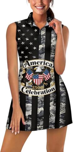 American Design Golf Dress Tennis Outfits for Women, Tennis Golf Dresses with Built in Shorts and Pockets in Saudi Arabia