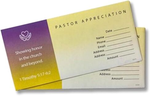 Pastor Appreciation Offering Envelopes for Church | 3" x 6 5/16" in Kuwait