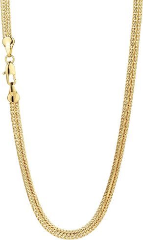 Gold Chain for Women & Men,14K Gold Chain Necklace for Men &Women Woven Chains for Womens Simple Layered Herringbone Choker Chains Necklaces 4MM 18" 20" 22" 24" in Kuwait
