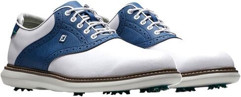 FootJoy FJ Traditions Previous Season 57901 Sz 10.5 (EU 44) Narrow Golf Shoe Men White/Navy/Grey in Kuwait