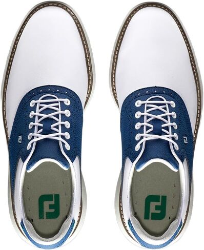 FootJoy FJ Traditions Previous Season 57901 Sz 10.5 (EU 44) Narrow Golf Shoe Men White/Navy/Grey in Kuwait