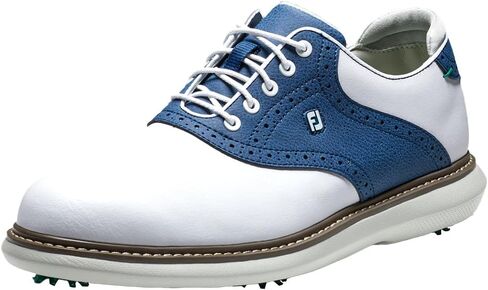 FootJoy FJ Traditions Previous Season 57901 Sz 10.5 (EU 44) Narrow Golf Shoe Men White/Navy/Grey in Kuwait