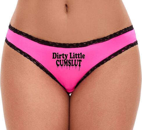 Knaughty Knickers Dirty Little Cumslut Porn Star Facial Creampie Cum Dump Slut Pink and Black Bikini Panties Adult Flirty Fun in Kuwait