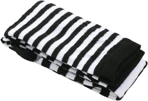 Women's Striped Knee High Socks, Over Knee Thigh High Socks, Arm Warmer and Fingerless Gloves Set in Kuwait