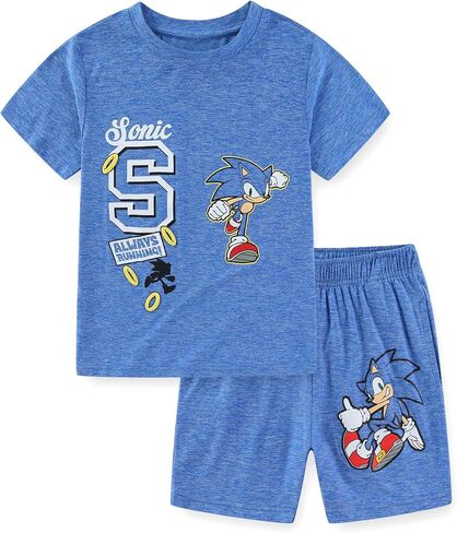SEGA Sonic the Hedgehog Boys Short Sleeve T-Shirt and Short Set for Toddler and Big Kids in Kuwait