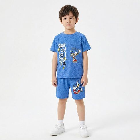 SEGA Sonic the Hedgehog Boys Short Sleeve T-Shirt and Short Set for Toddler and Big Kids in Kuwait