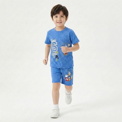SEGA Sonic the Hedgehog Boys Short Sleeve T-Shirt and Short Set for Toddler and Big Kids in Kuwait