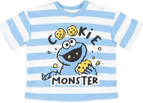 Sesame Street Cookie Monster T-Shirt and French Terry Shorts Outfit Set Newborn to Toddler Sizes (0-3 Months - 3T) in Kuwait