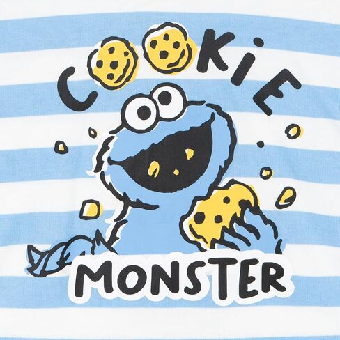 Sesame Street Cookie Monster T-Shirt and French Terry Shorts Outfit Set Newborn to Toddler Sizes (0-3 Months - 3T) in Kuwait