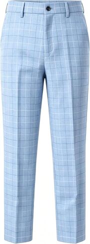 Boys Dress Pants Kids Pant Patterned Flat Front Suit Trousers with Adjustable Waist Boy Formal School Uniform Slacks Pants in Saudi Arabia