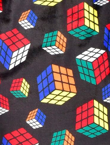iscream Big Boys Officially Licensed Rubik's Cube Print Silky Soft Plush Pants in Kuwait