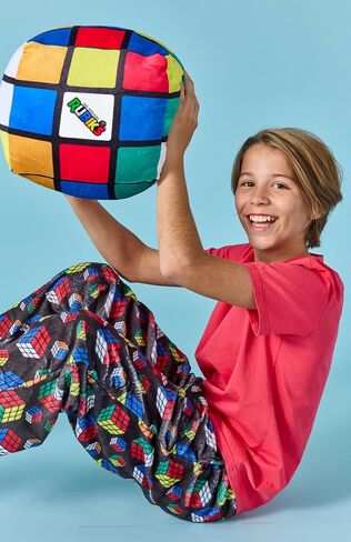 iscream Big Boys Officially Licensed Rubik's Cube Print Silky Soft Plush Pants in Kuwait