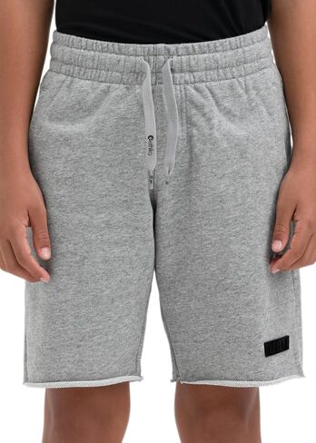 شورت Ethika Boys Raw Edge، شورت شبابي كاجوال، شورت رياضي للأولاد مع جيوب (إمبراطوري - هيذر، S) رمادي in Kuwait