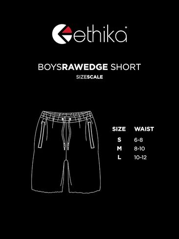 شورت Ethika Boys Raw Edge، شورت شبابي كاجوال، شورت رياضي للأولاد مع جيوب (إمبراطوري - هيذر، S) رمادي in Kuwait