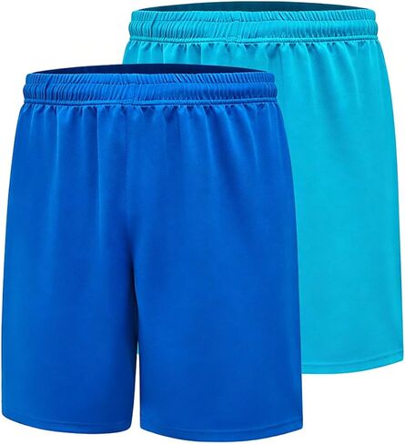 DINGDONG'S CLOSET 2 Pack Boys Basketball Shorts Athletic Soccer Shorts for Youth Kids Running Gym Tennis Quick Dry in Saudi Arabia