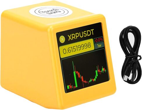 POCREATION Cryptocurrency Display Bitcoin Price Ticker Crypto Stock Market Tracker with Real Time Quotes Weather Clock Digital Photo Frame for Investors Crypto Enthusiasts in Kuwait