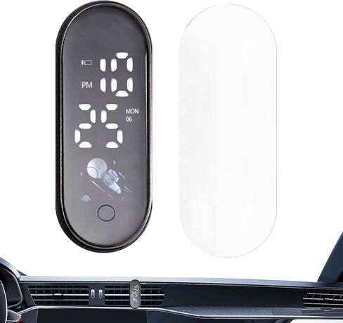 Luminous Mini Digital Clock for Motorcycle & Car, Waterproof Fluorescent LED Digital Clock Adhesive, Universal Stick On Bike Ornament Car Accessories in Kuwait