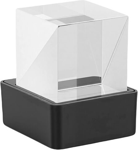 SUNGOOYUE GIF Animation Digital Clock Holographic Weather Cube with Real Time Weather Electronic Photo Album Countdown for Desktop Decor Home Office Gift (Black) in Kuwait