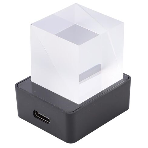 Zopsc LED Holographic Crystal Cube 3D Photo Display, Smart Weather Digital Clock, GIF Animation Photo Album Player for Desk Car Decoration in Kuwait