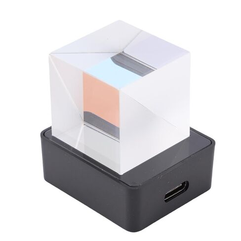 Zopsc LED Holographic Crystal Cube 3D Photo Display, Smart Weather Digital Clock, GIF Animation Photo Album Player for Desk Car Decoration in Kuwait