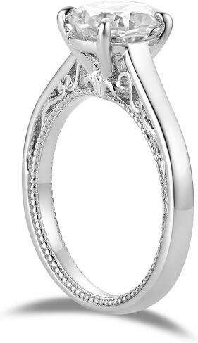 DovEggs Moissanite Ring for Wome Wedding Rings 2ct 7x9mm FGH Color Oval Crushed Ice Cut Moissanite Lab Created Diamond Wedding Engagement Rings Sterling Silver with 18K White Gold Plated in Kuwait