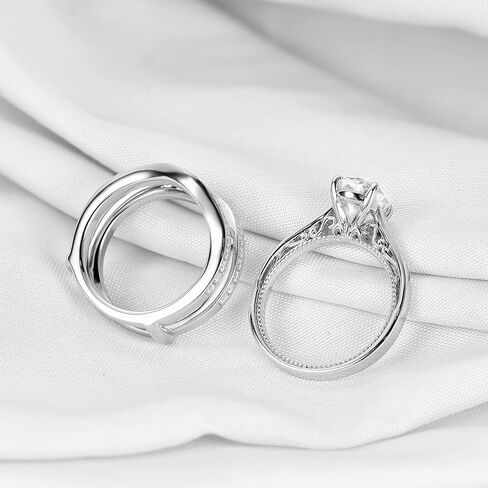 DovEggs Moissanite Ring for Wome Wedding Rings 2ct 7x9mm FGH Color Oval Crushed Ice Cut Moissanite Lab Created Diamond Wedding Engagement Rings Sterling Silver with 18K White Gold Plated in Kuwait