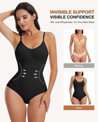 VIISHOW Women's Tummy Control Shapewear Bodysuit Seamless Snatched Body Shaper Butt Lifter Body Suits in Kuwait