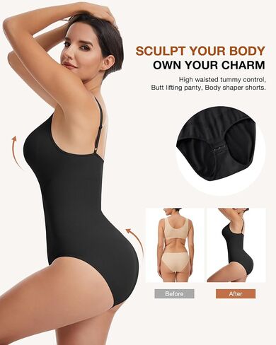 VIISHOW Women's Tummy Control Shapewear Bodysuit Seamless Snatched Body Shaper Butt Lifter Body Suits in Kuwait