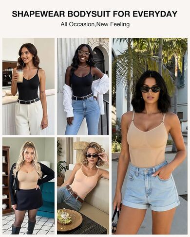 VIISHOW Women's Tummy Control Shapewear Bodysuit Seamless Snatched Body Shaper Butt Lifter Body Suits in Kuwait
