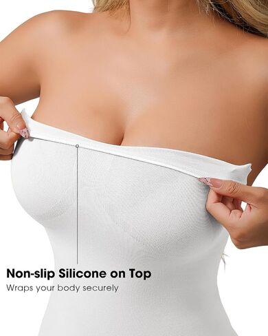 Strapless Body Shaper Tummy Control for Women Thong Seamless Body Suit Shapewear Strapless Bodysuit Shapewear in Saudi Arabia