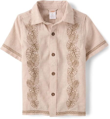 Gymboree Boys' Short Sleeve Linen Button Shirt in Kuwait