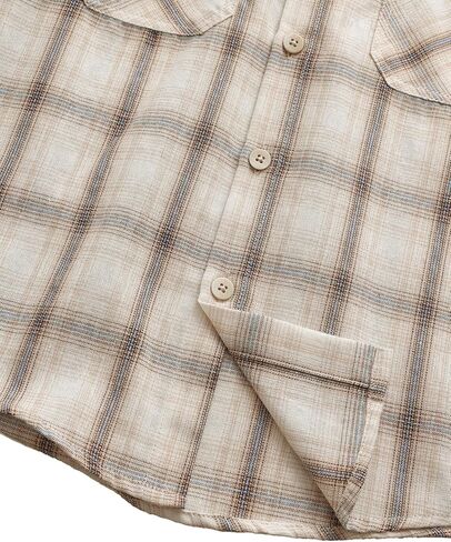 JOGAL Boys Plaid Shirt Short Sleeve Button Down Shirts Casual Woven Shirts with Two Pockets for Kids 6-14 Years in Saudi Arabia