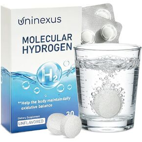 Molecular Hydrogen Tablets with Magnesium for Seniors, Women - Fast Dissolving H2 Water Tabs, 12 PPM Hydrogen-Rich Antioxidant Supplement for Energy & Post Workout Support, 30 Count in Saudi Arabia
