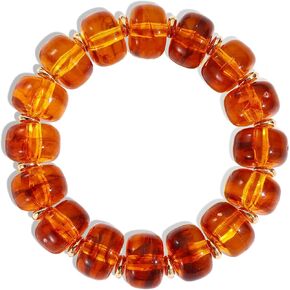 Colorful Chunky Beaded Bracelet for Women Multicolor Acrylic Resin Beads Bracelet Boho Statement Chunky Bracelet Summer Vacation Jewelry in Saudi Arabia
