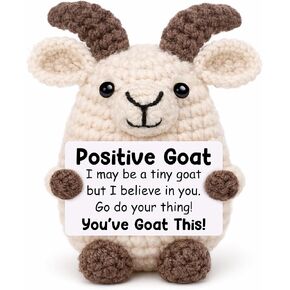 Positive Crochet Animal Goat Birthday Back to School Gifts for Student Teen Girl Boy Fathers Day Men Gifts for Son Christmas Positive Inspirational Support Gift for Women Men Teacher Friend Coworker in Saudi Arabia