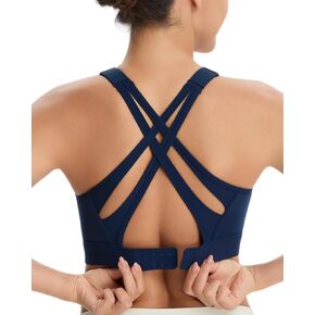 High Impact Sports Bra for Women High Support Molded Cups, Adjustable Straps & Hook Closure, Criss Cross Supportive Bra in Saudi Arabia