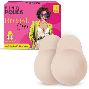 PINQ POLKA Reusable Breast Cups with Added Lift - Push Up Sticky Pasties - Invisible Bra for Backless & Strapless Outfit in Saudi Arabia