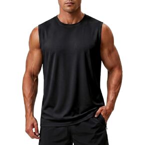 meioro Men's Workout Sleeveless Shirts Quick Dry Tank Tops for Men Wide Shoulder Summer Sport Athletic Gym Muscle Tee Shirt in Kuwait