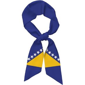 Women'S Fashion Scarf Bosnia Bosnian Flag Hair Satin Scarf Bandanas Headscarf Wrap Breathable Lightweight Neck Scarves For Handbag Accessories in Kuwait