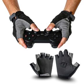 Gaming Gloves for Sweaty Hands Breathable Gaming Gloves for Esports Dedales Gamer Profesionales Sim Racing Gloves Men Half Finger Gamer Gloves for VR,PS4/PS5,Xbox,Computer,PC,Comfort and Good Grip in Saudi Arabia