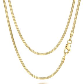 14K الذهب الأفعى سلسلة قلادة سلسلة ذهبية للنساء 14K القلائد الذهبية للنساء تصميم أنيق مع سطح لامع قلادة سلاسل الأفعى للنساء والرجال 14/16/18/20/22/24/26/30in in Kuwait