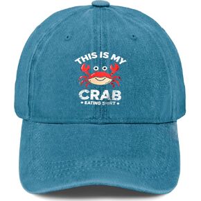 Funny Seafood Lovers This is My Crab Eating Hats for Men Soft Washed Distressed in Kuwait