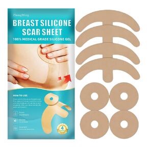 Silicone Scar Sheets for Breast 8 Pack Medical Grade Silicone Scar Tape Reusable Waterproof Breathable Strips for Post-Surgery Scar Care in Kuwait