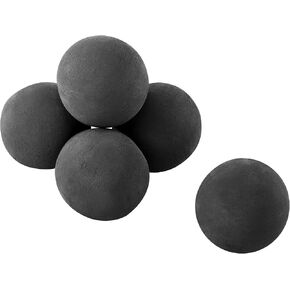 VEVOR Ceramic Fire Balls, 5 Inch 6 Pcs Round Fire Stones, Reusable Lava Rocks Indoor and Outdoor Use, Decorative Fire Pit Rocks for Propane/Gas Fireplace, Stove, Courtyard, Camping, Black in Kuwait
