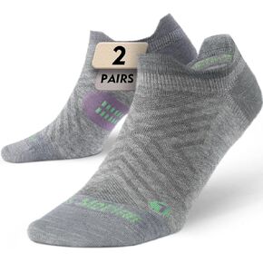Juclise Women's Thin Merino Wool Running Socks, No Show Moisture Wicking Lightweight Hiking Socks, Anti Blister in Saudi Arabia