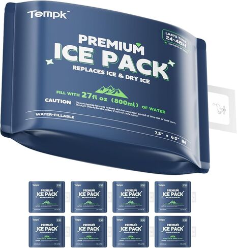 8 Packs Reusable Ice Packs for Cooler - Long Lasting Cold Freezer Packs for Coolers and Lunch Boxes Z1 in Saudi Arabia